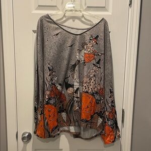 Halloween Witch Print Women's long sleeve top